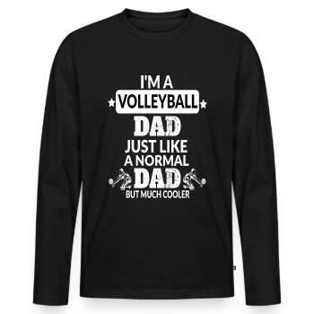 volley-ball - T-shirt manches longues Premium bio Homme - noir - Devant - Nico (187cm)