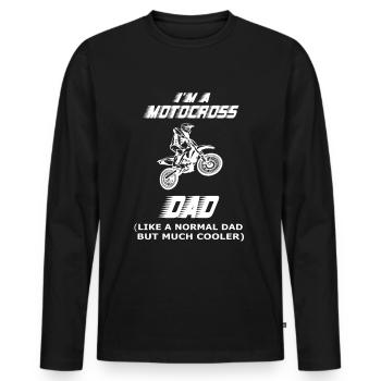 Motocross - Men's Premium Organic Long Sleeve Shirt - black - Front - Nico (187cm)