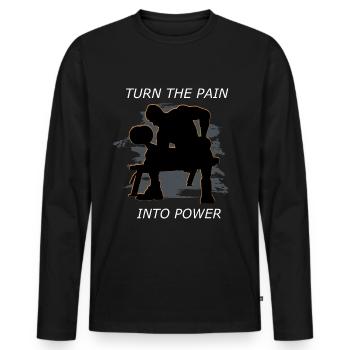 Musculation fitness musculation formation musculation - T-shirt manches longues Premium bio Homme - noir - Devant - Nico (187cm)