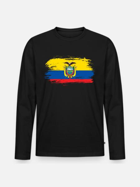 Ecuador flag flag - Men's Premium Organic Long Sleeve Shirt - black