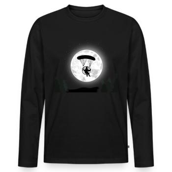 Paramoteur paramoteur Parachute de sports aériens - T-shirt manches longues Premium bio Homme - noir - Devant - Nico (187cm)