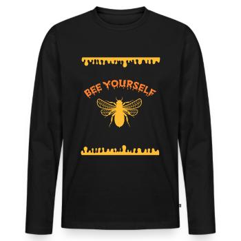 Bee Yourself Beekeeper Beekeeper Honey Bee - Men's Premium Organic Long Sleeve Shirt - black - Front - Nico (187cm)