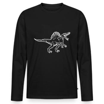 Cadeau de Spinosaurus - T-shirt manches longues Premium bio Homme - noir - Devant - Nico (187cm)