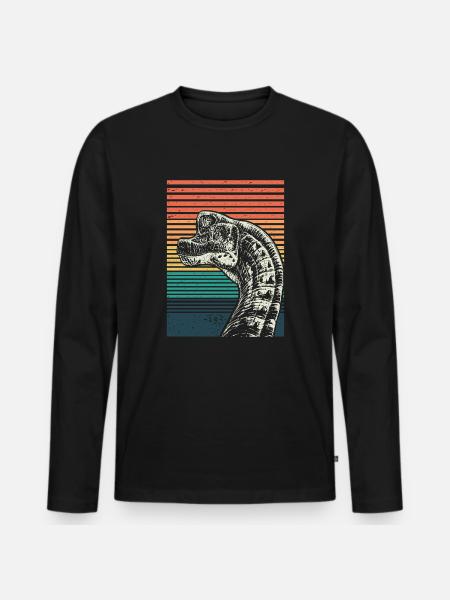 Brachiosaurus - Men's Premium Organic Long Sleeve Shirt - black