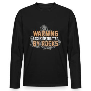 Geology - Men's Premium Organic Long Sleeve Shirt - black - Front - Nico (187cm)