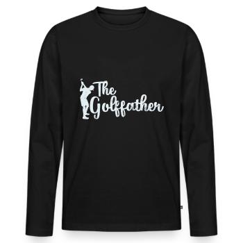 Lustiges Golfer Geschenk - Männer Premium Bio Langarmshirt - Schwarz - Vorne - Nico (187cm)