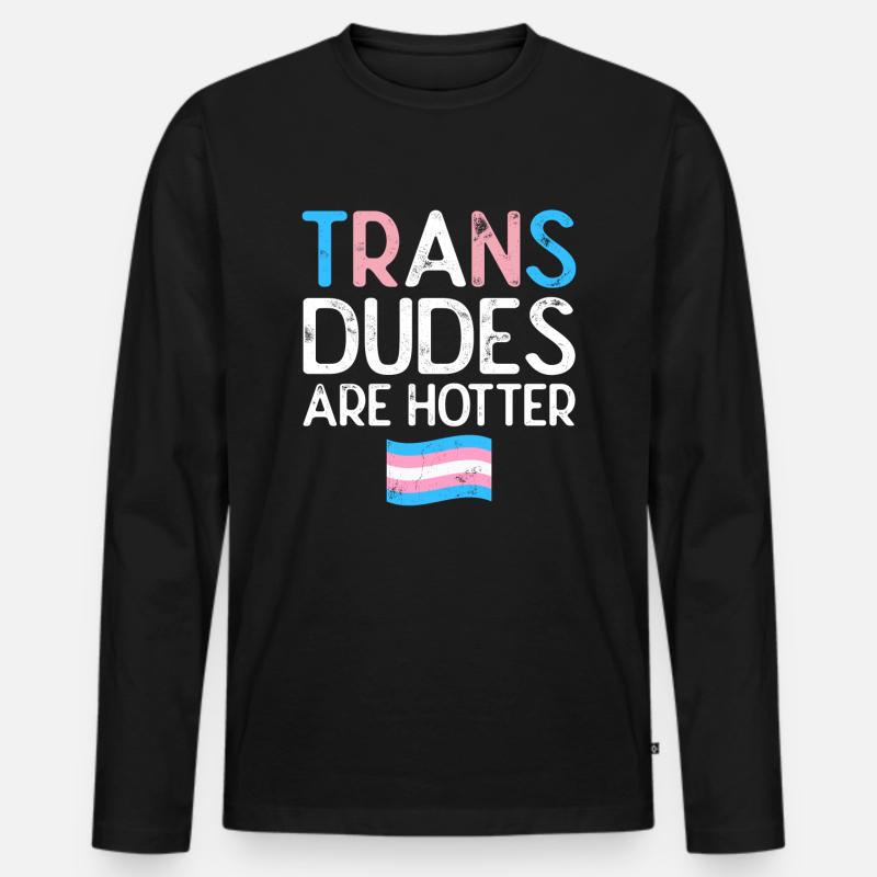 Transgender - Männer Premium Bio Langarmshirt - Schwarz