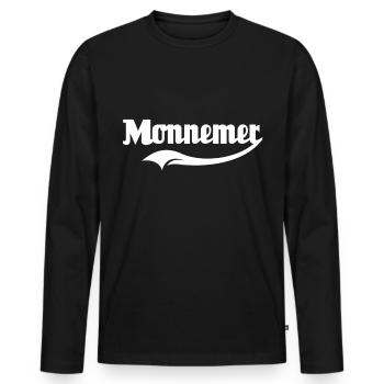 Monnemer Mannheim cadeau Mannheimer - T-shirt manches longues Premium bio Homme - noir - Devant - Nico (187cm)