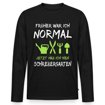 Garten Schrebergarten Sprüche - Männer Premium Bio Langarmshirt - Schwarz - Vorne - Nico (187cm)