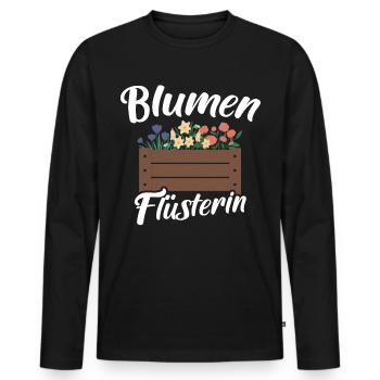 Blumen Blumenbeet Floristin Blumenflüsterer - Männer Premium Bio Langarmshirt - Schwarz - Vorne - Nico (187cm)