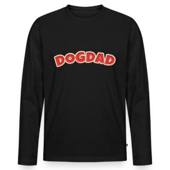 Dogdad Dog Dad Hunde Papa Hunde Vater Comic Style - Männer Premium Bio Langarmshirt - Schwarz - Vorne - Nico (187cm)
