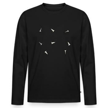 Nails and screws - Men's Premium Organic Long Sleeve Shirt - black - Front - Nico (187cm)