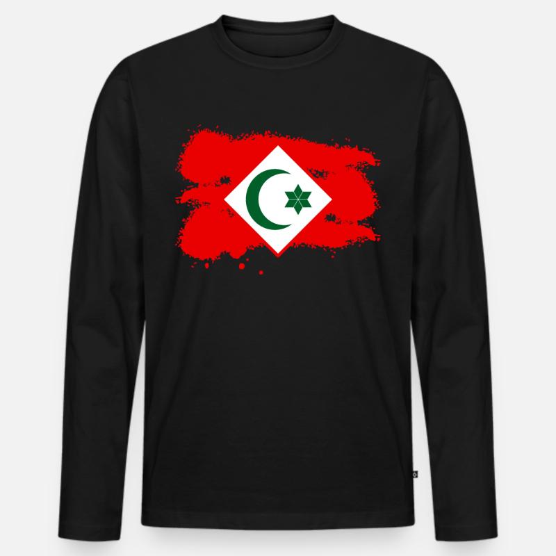 Rif - Männer Premium Bio Langarmshirt - Schwarz