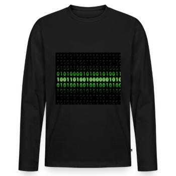 Informatique - T-shirt manches longues Premium bio Homme - noir - Devant - Nico (187cm)