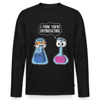 Chemie Labor Reagenzien Spruch Chemie - Männer Premium Bio Langarmshirt - Schwarz - Vorne - Nico (187cm)