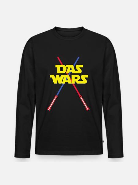 Das Wars mit Lichtschwertern - Männer Premium Bio Langarmshirt - Schwarz