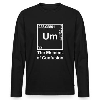 Um - Element of Confusion - T-shirt manches longues Premium bio Homme - noir - Devant - Nico (187cm)