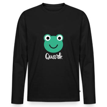 frog king kiss love gift fairy humor sweet - Men's Premium Organic Long Sleeve Shirt - black - Front - Nico (187cm)