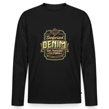 Proverbes - T-shirt manches longues Premium bio Homme - noir - Devant - Nico (187cm)