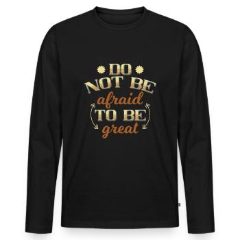 Proverbes - T-shirt manches longues Premium bio Homme - noir - Devant - Nico (187cm)