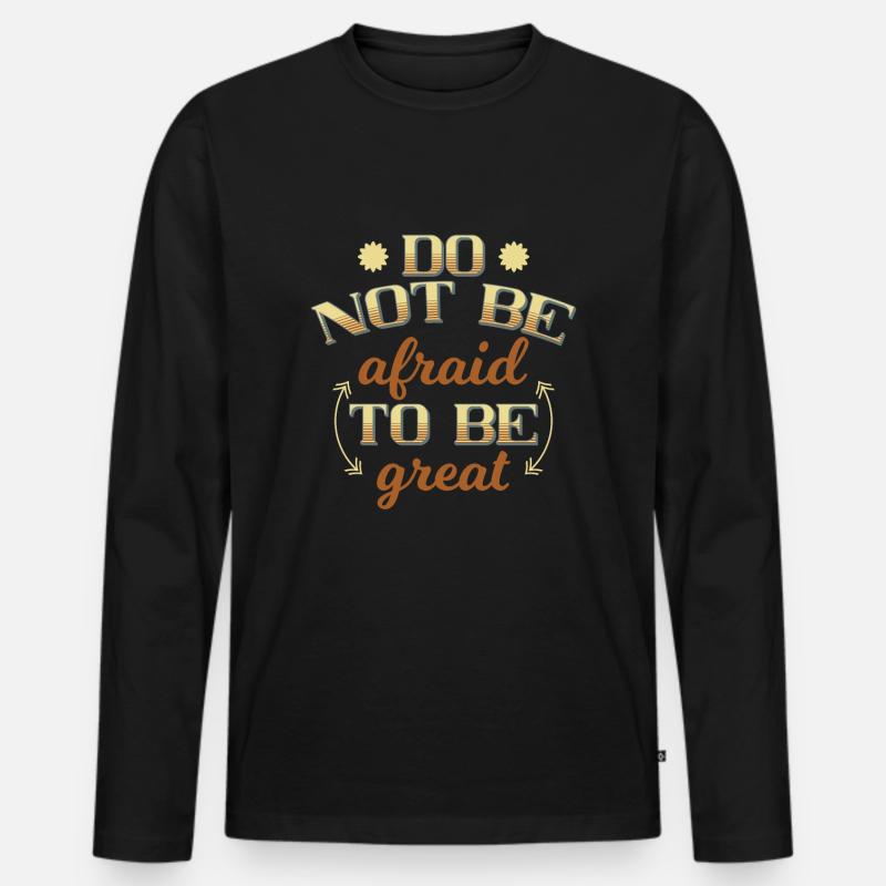 Sprüche - Männer Premium Bio Langarmshirt - Schwarz