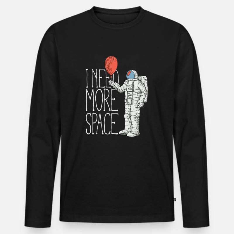 Sprüche - Männer Premium Bio Langarmshirt - Schwarz