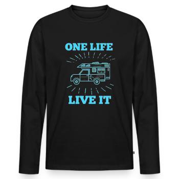 Offroad 4x4 4x4 cadeau atv - T-shirt manches longues Premium bio Homme - noir - Devant - Nico (187cm)