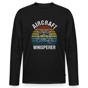 Fluglotse Air Traffic Controller ATC Towerlotse - Men's Premium Organic Long Sleeve Shirt - black - Front - Nico (187cm)
