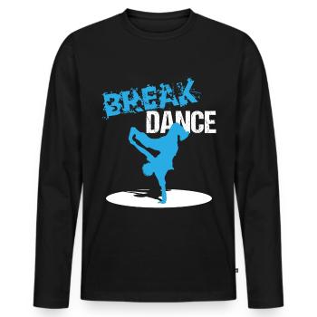 Breakdance B-boying Breaker Bboy Sohn Geschenk - Männer Premium Bio Langarmshirt - Schwarz - Vorne - Nico (187cm)