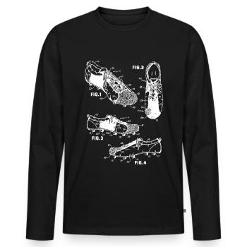Football Football Boot Gift - T-shirt manches longues Premium bio Homme - noir - Devant - Nico (187cm)