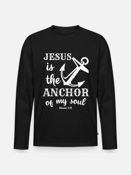 Jesus - Men's Premium Organic Long Sleeve Shirt - black