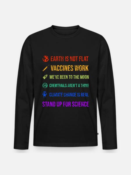 Climate Change Science - Men's Premium Organic Long Sleeve Shirt - black