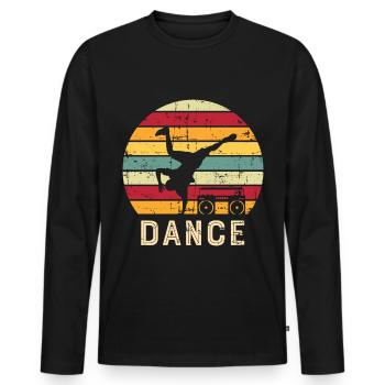 Breakdance Bboy Musik Tanzen - Männer Premium Bio Langarmshirt - Schwarz - Vorne - Nico (187cm)