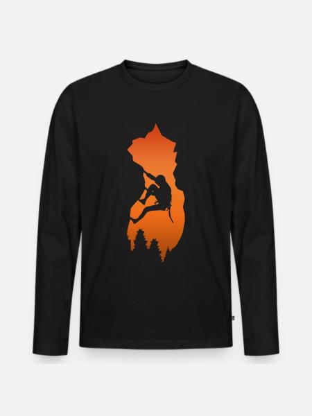 montée - T-shirt manches longues Premium bio Homme - noir