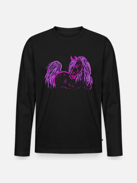 Arabian Pink - Men's Premium Organic Long Sleeve Shirt - black