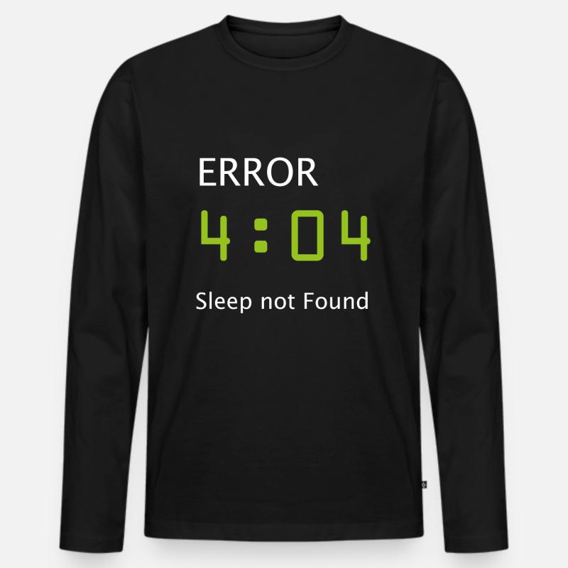 Informatik Nerd Geek Programmierer Morgenmuffel - Männer Premium Bio Langarmshirt - Schwarz