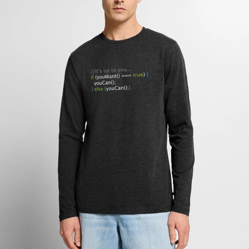 Informatique Nerd Geek Code programmeur T-shirt manches longues Premium bio Homme