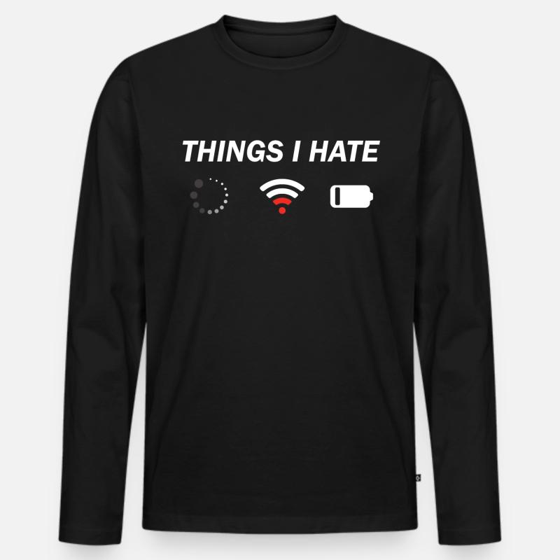 Programmer Computer Nerd Gamer Gift - Men's Premium Organic Long Sleeve Shirt - black