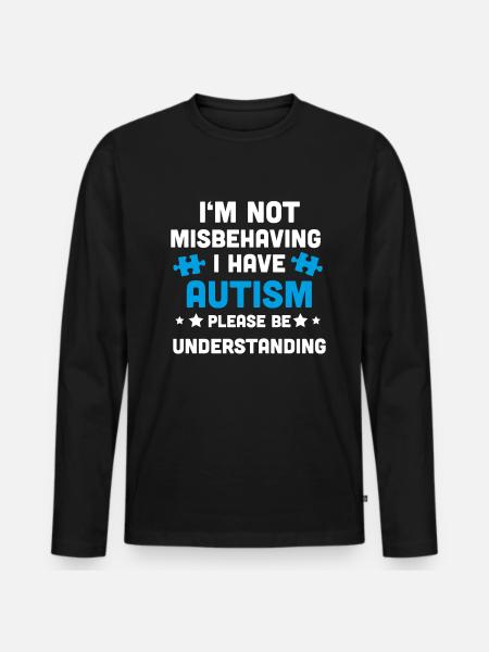 Autism awareness Asperger syndrome - Men's Premium Organic Long Sleeve Shirt - black