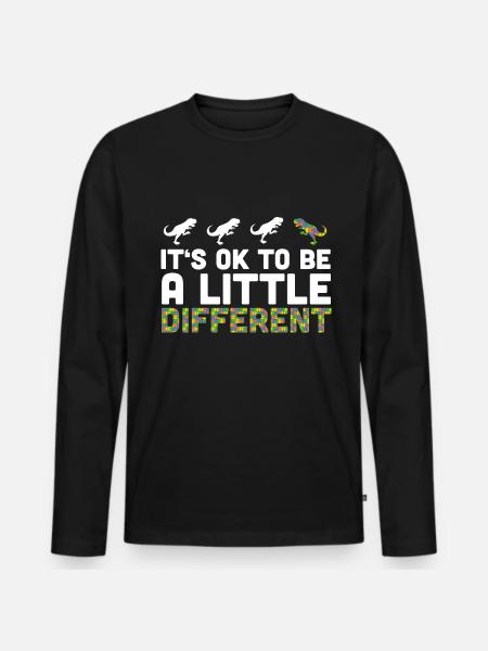 Autismus Bewusstsein Asperger Syndrom - Männer Premium Bio Langarmshirt - Schwarz