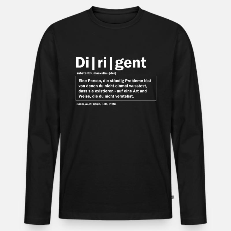 Dirigent Geschenk - Männer Premium Bio Langarmshirt - Schwarz