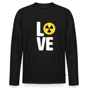 Nuklear Radioaktivität Röntgenstrahlen Atomkraft - Männer Premium Bio Langarmshirt - Schwarz - Vorne - Nico (187cm)