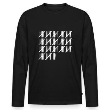88th birthday tally sheet 88 years old - Men's Premium Organic Long Sleeve Shirt - black - Front - Nico (187cm)