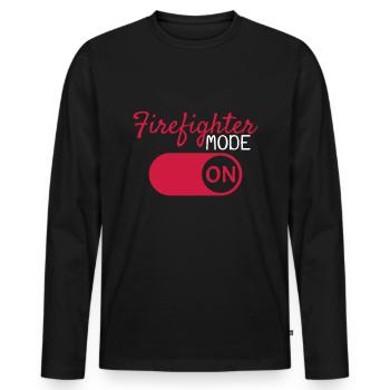 Fire brigade - Men's Premium Organic Long Sleeve Shirt - black - Front - Nico (187cm)