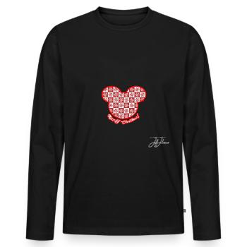 Noël Noël Noël Noël - T-shirt manches longues Premium bio Homme - noir - Devant - Nico (187cm)