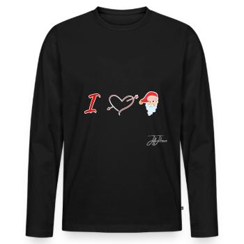 Christmas Christmas Christmas Christmas - Men's Premium Organic Long Sleeve Shirt - black - Front - Nico (187cm)