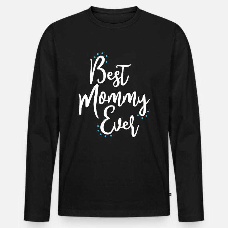 Muttertag - Männer Premium Bio Langarmshirt - Schwarz