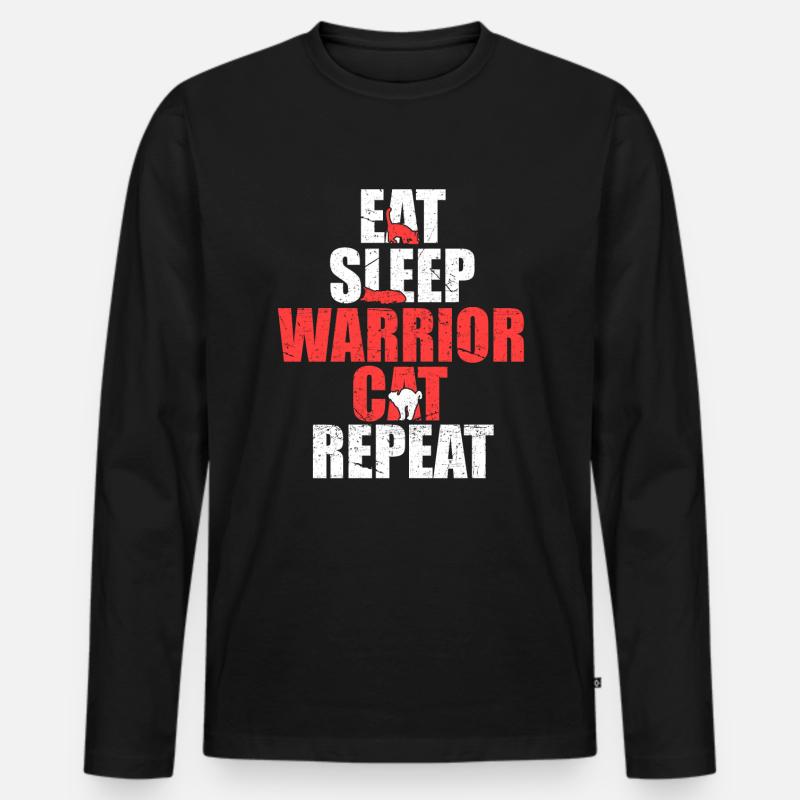 Essen Sie - Männer Premium Bio Langarmshirt - Schwarz