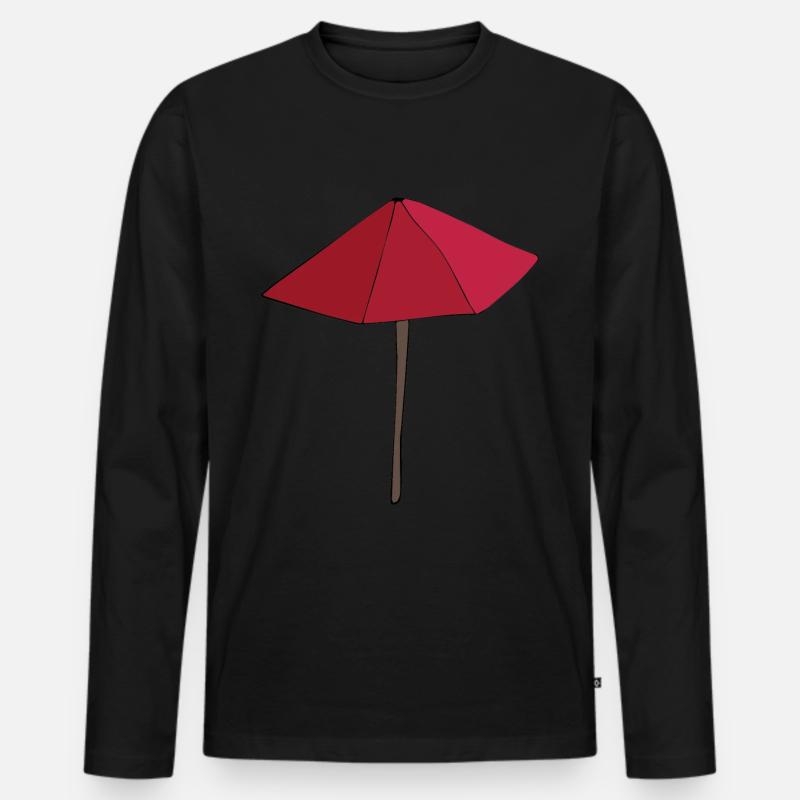 Sonnenschirm - Männer Premium Bio Langarmshirt - Schwarz