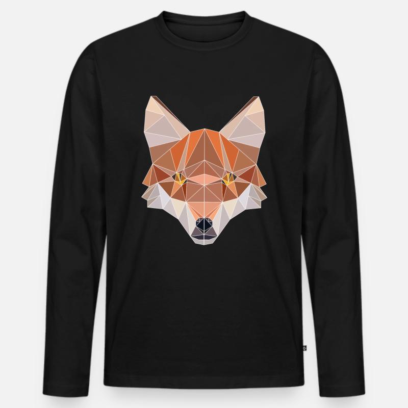 Tshirt polygonal Design Symmetrical Triangular - T-shirt manches longues Premium bio Homme - noir